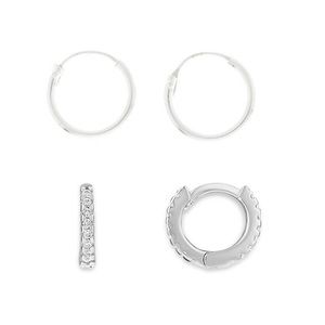 10mm Sterling Silver Huggie Hoops Bundle